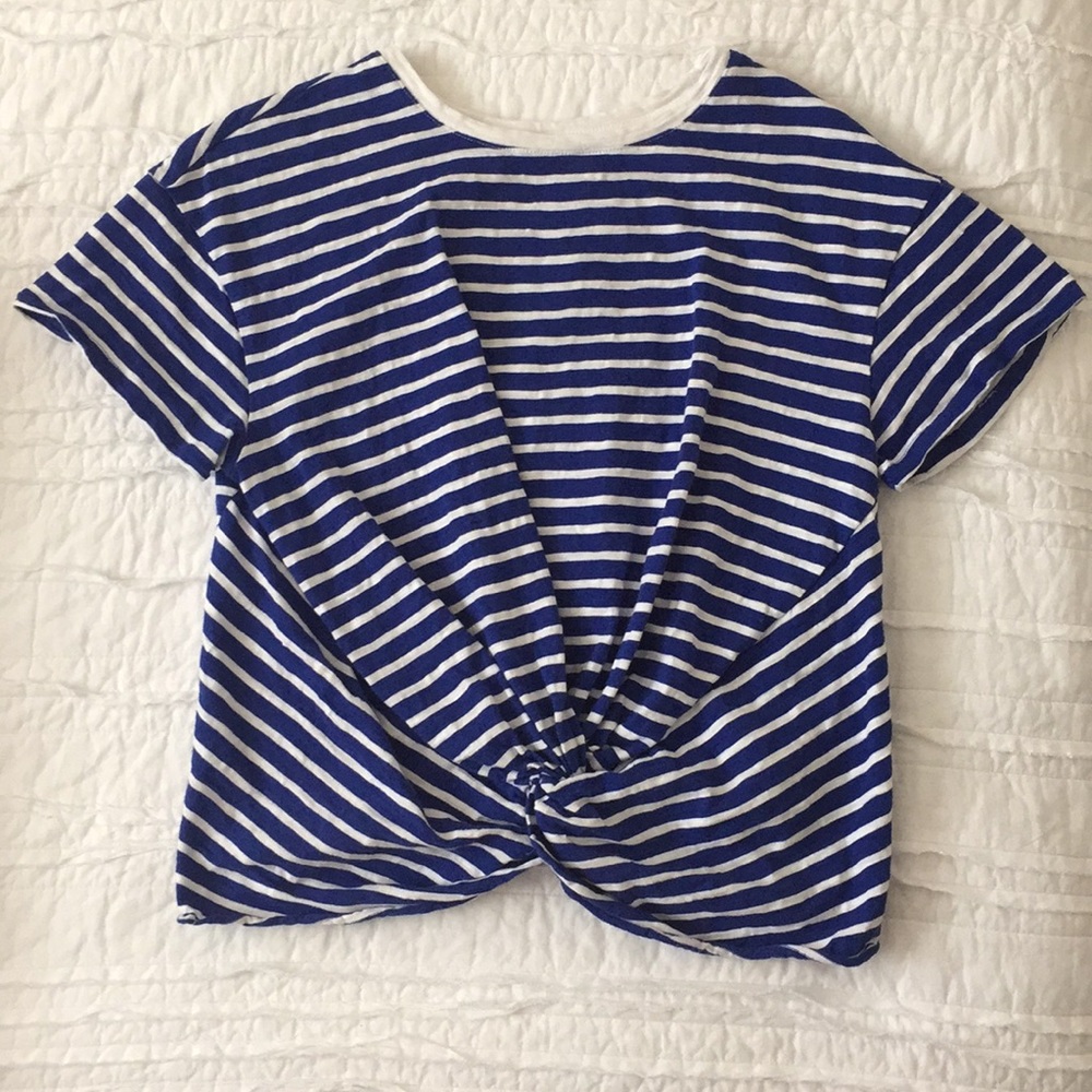 Blue + White Striped Shirt